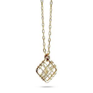 Square Caged Pearl Necklace